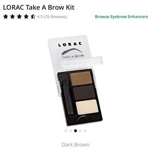Lorac take a brow palette in dark brown BNIB